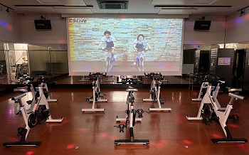 【ライブレッスン②】バイクレッスンも実施中！短時間でしっかりと全身運動が行えて、ストレス発散もできます！
