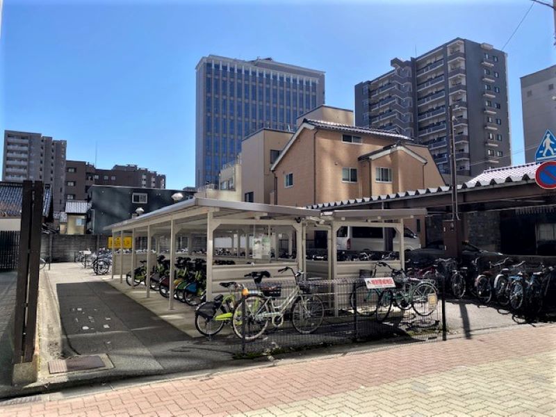 【自転車駐輪場】ポルテのすぐ裏に無料駐輪場があります！