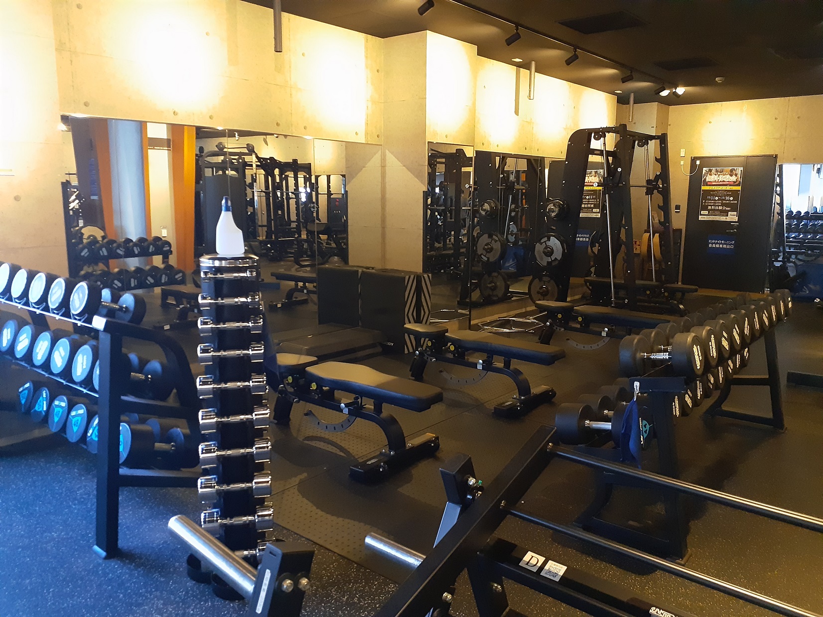 【圧巻のGYM】ダンベルエリア ～５０ｋｇ